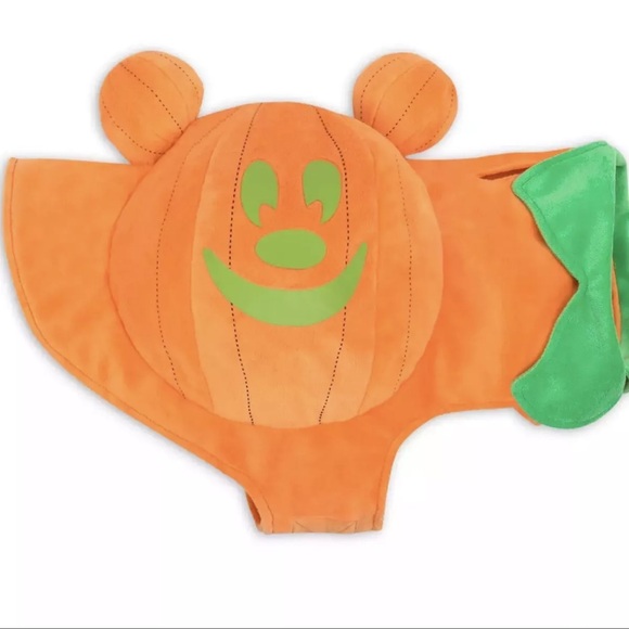 Mickey Mouse Pumpkin Dog Costume Halloween Glow In The Dark Disney Store NEW - Picture 3 of 10
